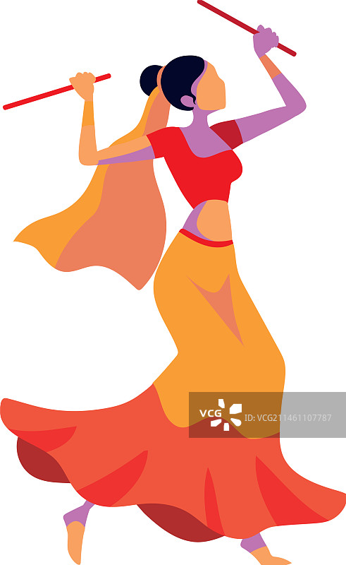 九夜节舞蹈年轻女子图片素材
