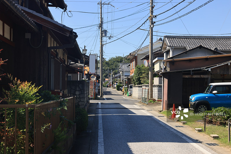 日本近江八幡市八幡堀乡村风光图片素材