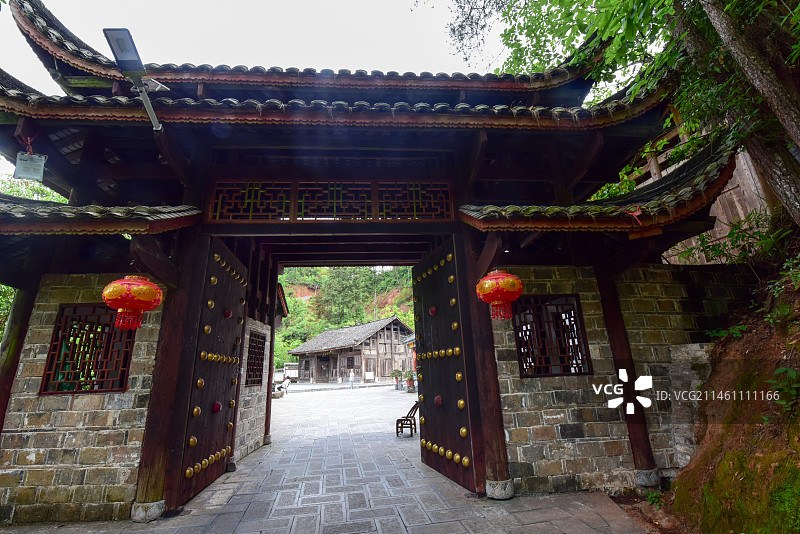 明清金丝楠木木房子图片素材