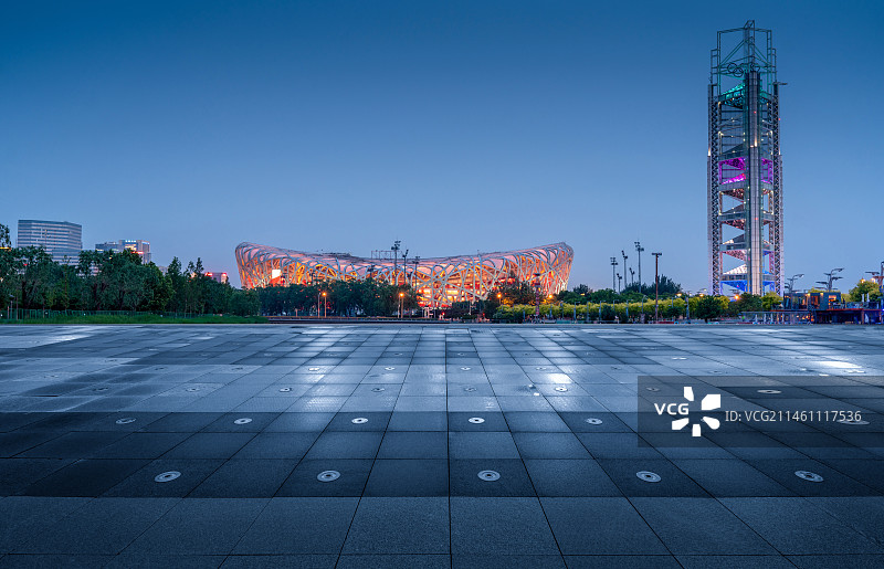 北京鸟巢路面图片素材