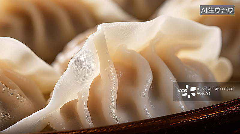 【AI数字艺术】冬至节气包饺子，猪肉白菜馅手工水饺插图图片素材
