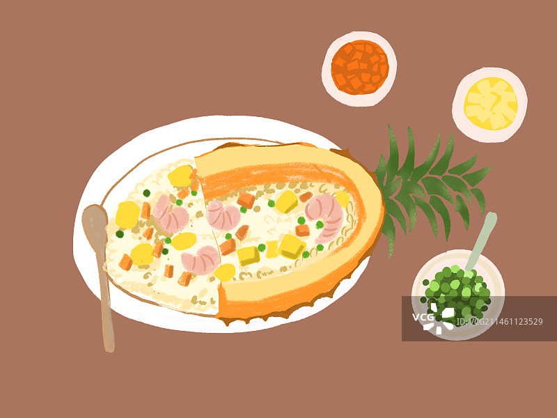 菠萝饭图片素材