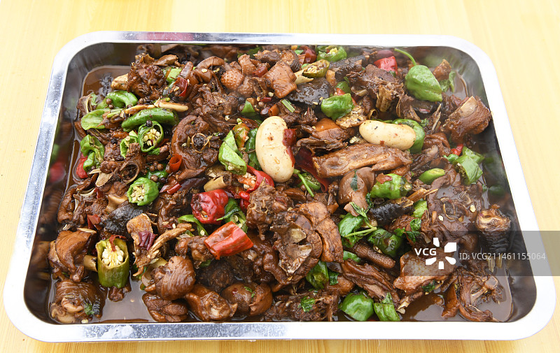 山东枣庄特色美食——辣子鸡图片素材