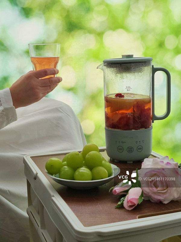 休闲时光 养生壶图片素材