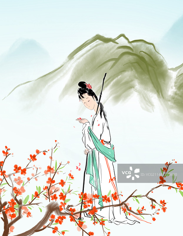 文学作文插图古代诗词传统文化图画书插画图片素材