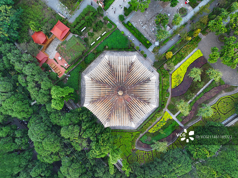 福建省泉州市泉州古城世界文化遗产开元寺航拍图片素材