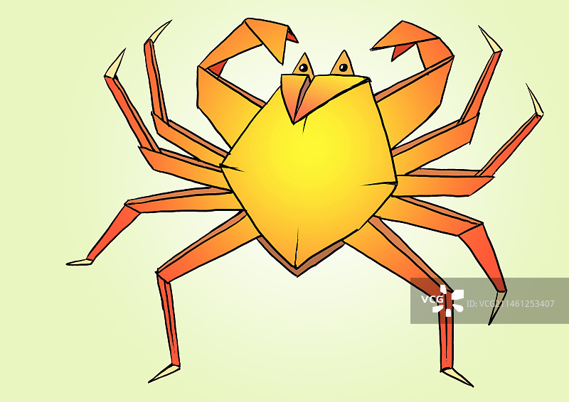 折纸螃蟹 蟹券图片素材