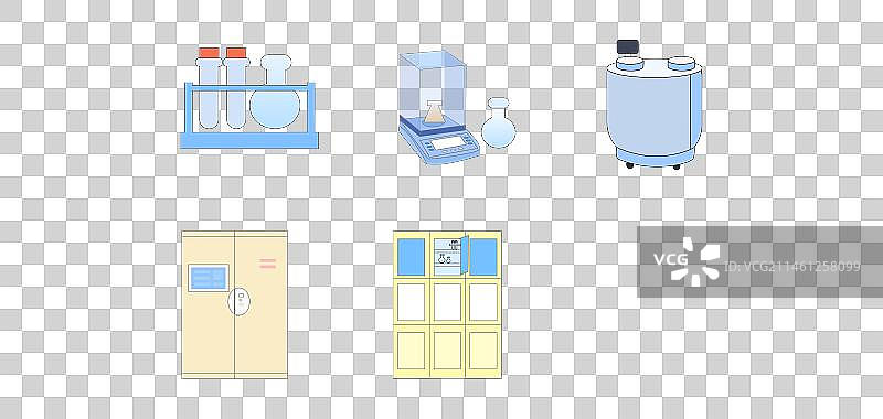 医药行业实验室科学化学试剂智能天平液氮罐试剂柜元素图片图片素材