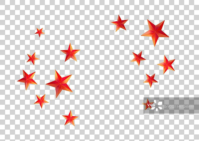 红色五角星组图片素材