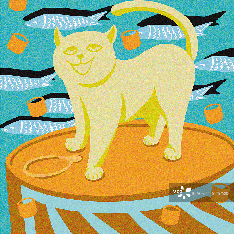 猫罐头图片素材