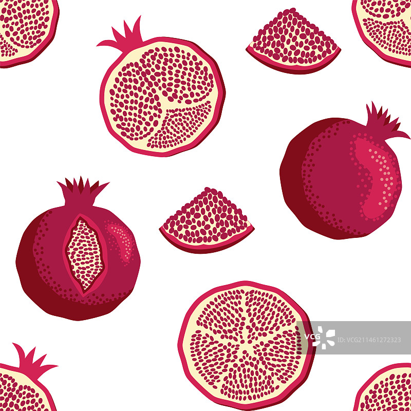 石榴装饰无缝图案图片素材