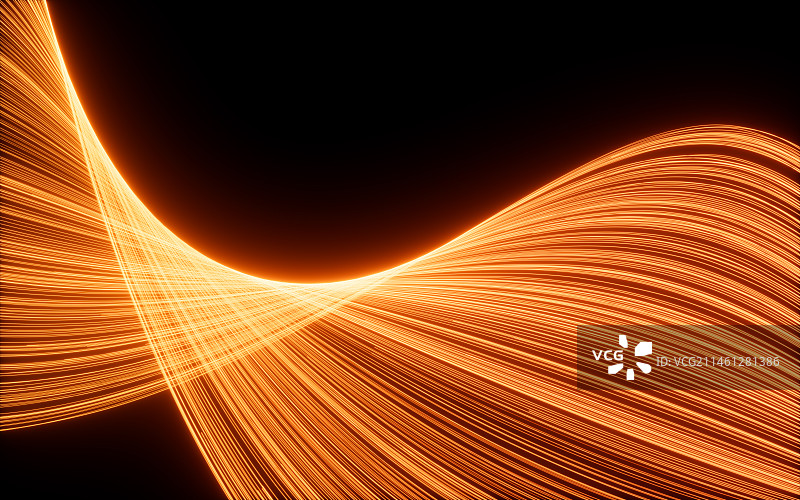 抽象霓虹线条科技背景3D渲染图片素材