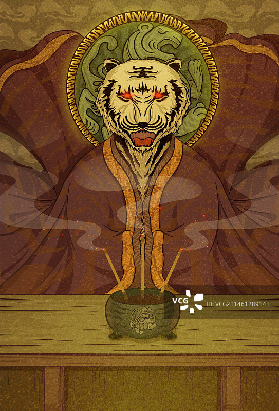 虎仙祈福图片素材