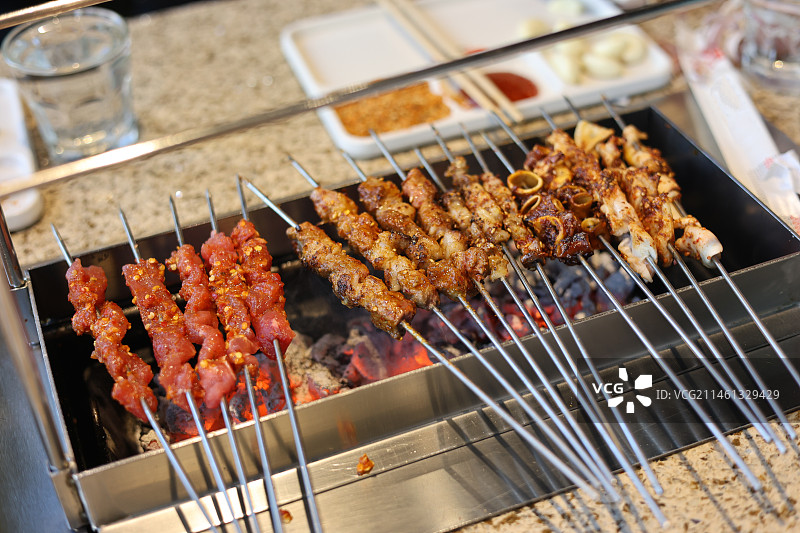 延边烧烤串图片素材