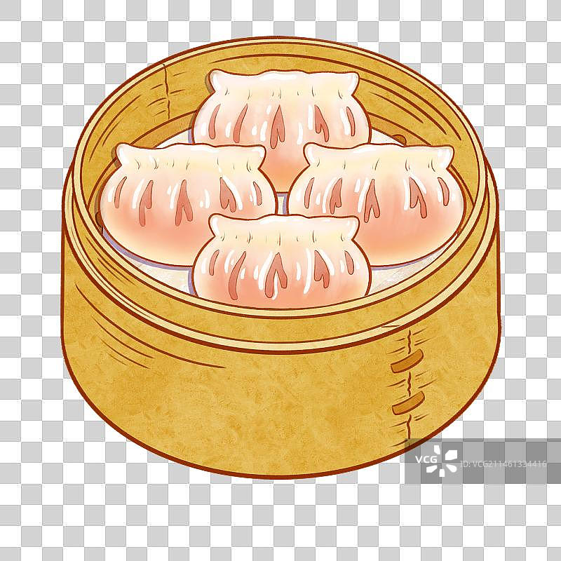 广式早茶系列-蒸笼虾饺王图片素材