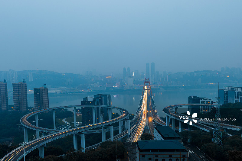 苏家坝立交的蓝调图片素材