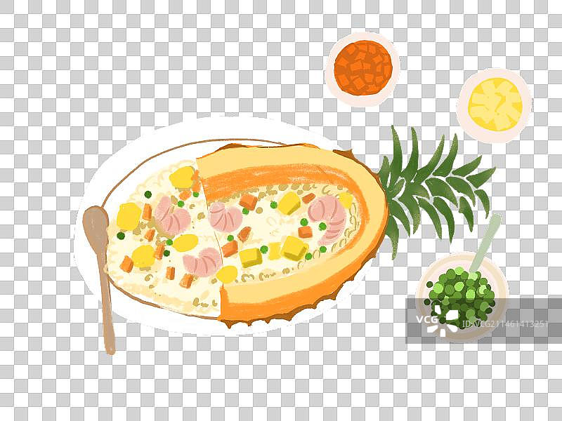 菠萝饭图片素材