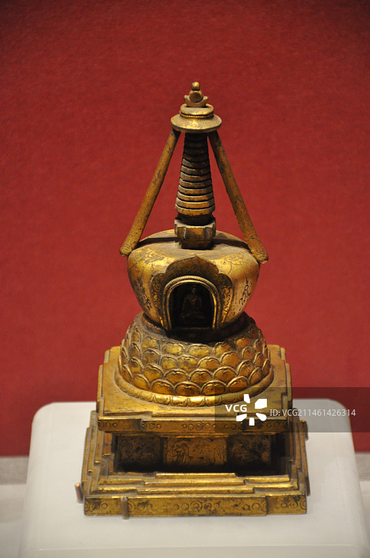 四川大学博物馆清代菩提塔图片素材