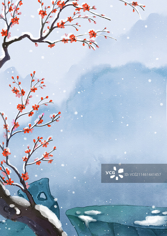 小寒风景图片素材