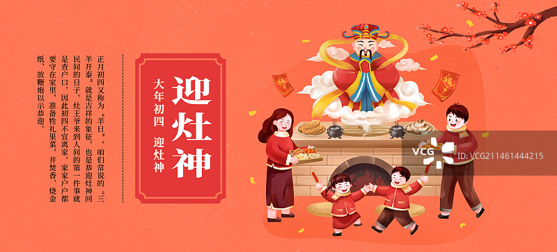 年俗之大年初四迎灶神图片素材