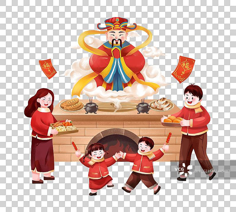 迎灶王爷图片素材