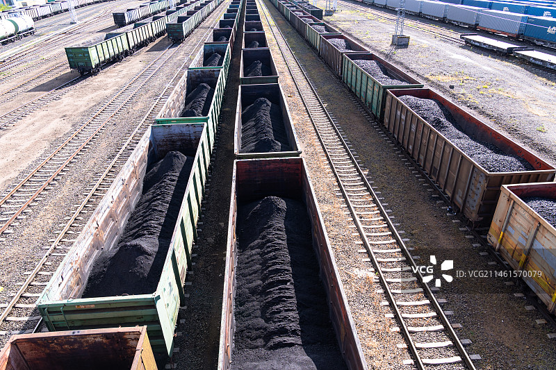 内蒙古呼伦贝尔满洲里火车站货运火车图片素材