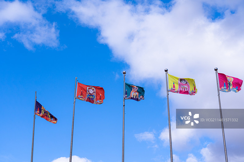 内蒙古呼伦贝尔满洲里中俄边境旅游区套娃景区建筑风景图片素材