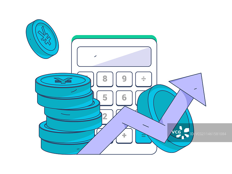 互联网金融理财投资扁平矢量概念运营手绘插画图片素材