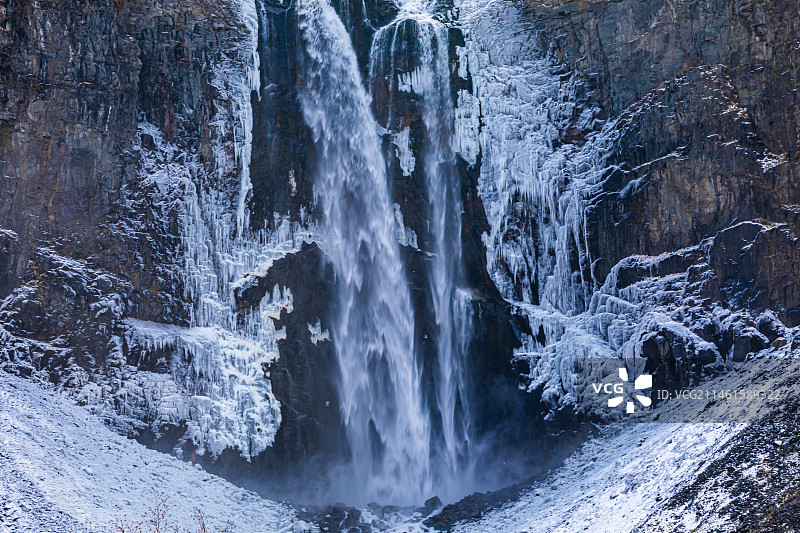 长白山天池景区风光，长白瀑布图片素材