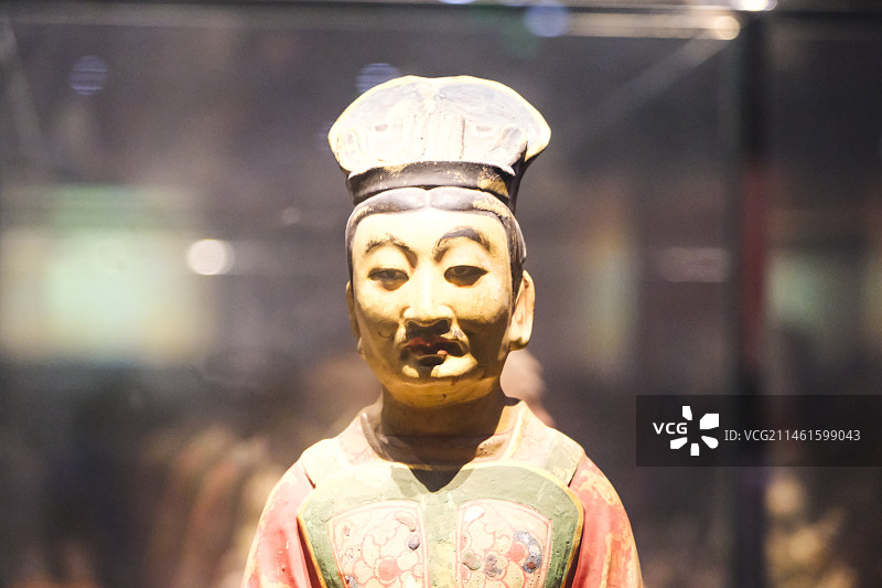 陕西省西安市陕西历史博物馆馆藏珍宝陶器图片素材