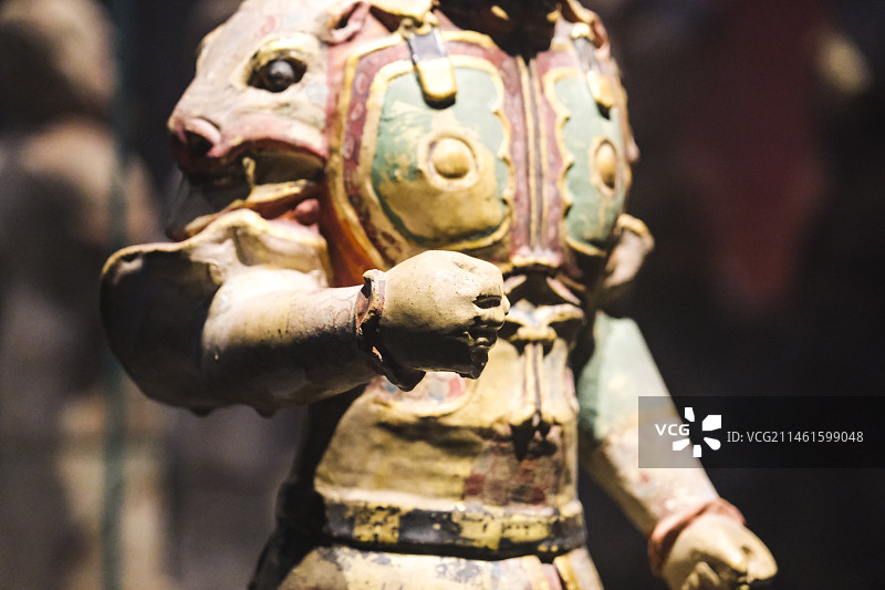 陕西省西安市陕西历史博物馆馆藏珍宝陶器图片素材