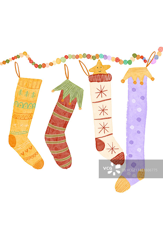 圣诞节袜子图片素材