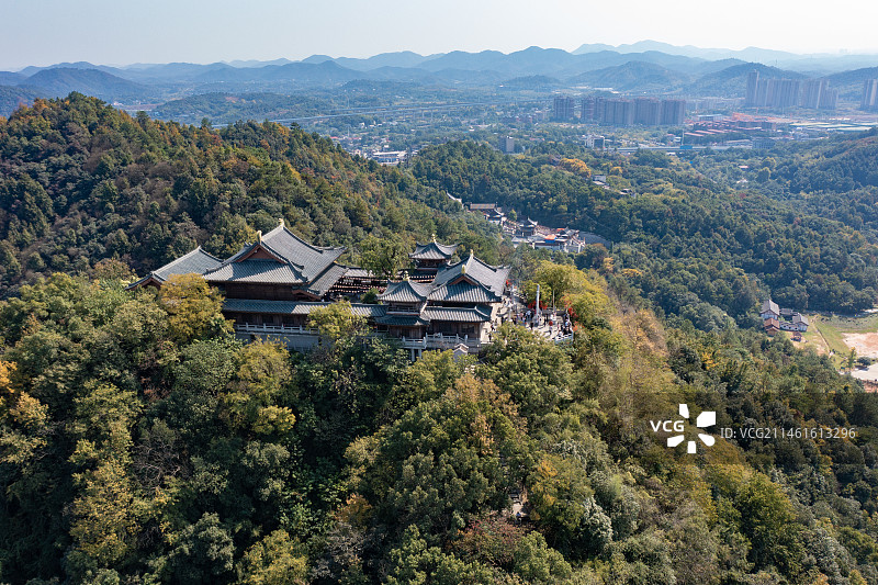 航拍湖南湘潭昭山风景区图片素材