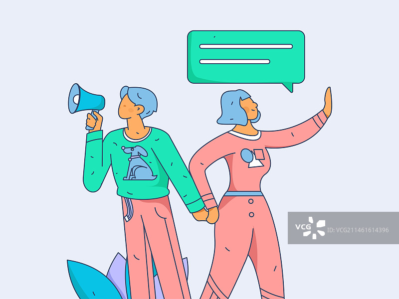 通知公告矢量创意扁平手绘插画图片素材