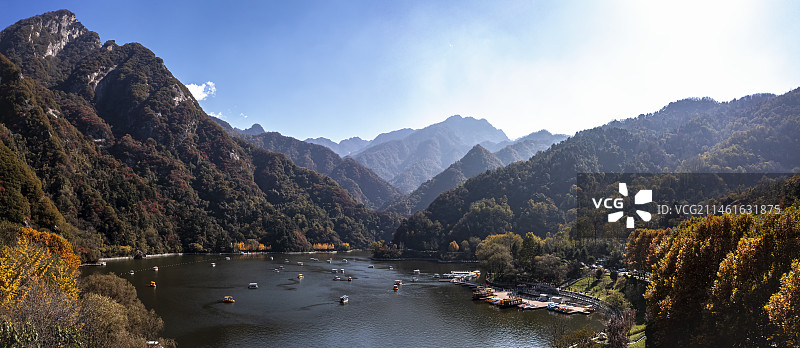 西安秦岭终南山翠华山秋色图片素材
