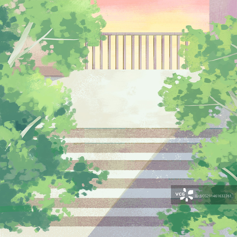 街景插画图片素材