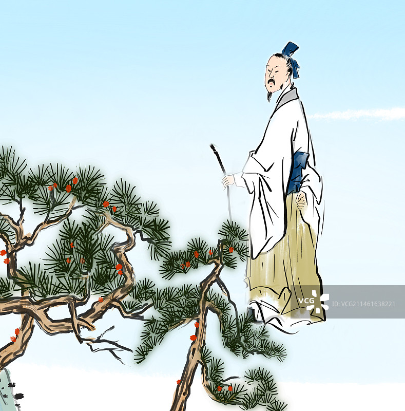 文学作文插图古代诗词传统文化图画书插画图片素材