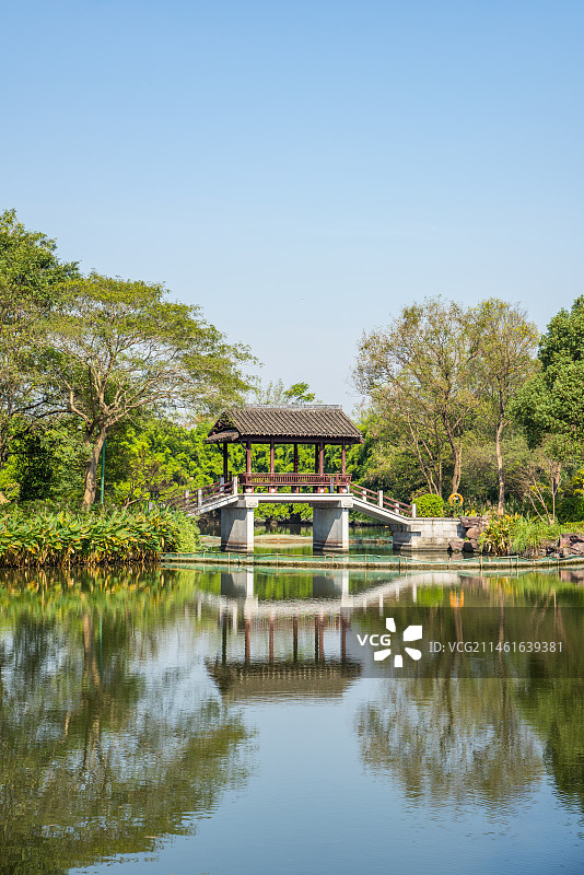杭州 西溪湿地 高庄 桧楫亭 江南园林 园林建筑 清代私家园林 杭州高庄 高士奇故居图片素材