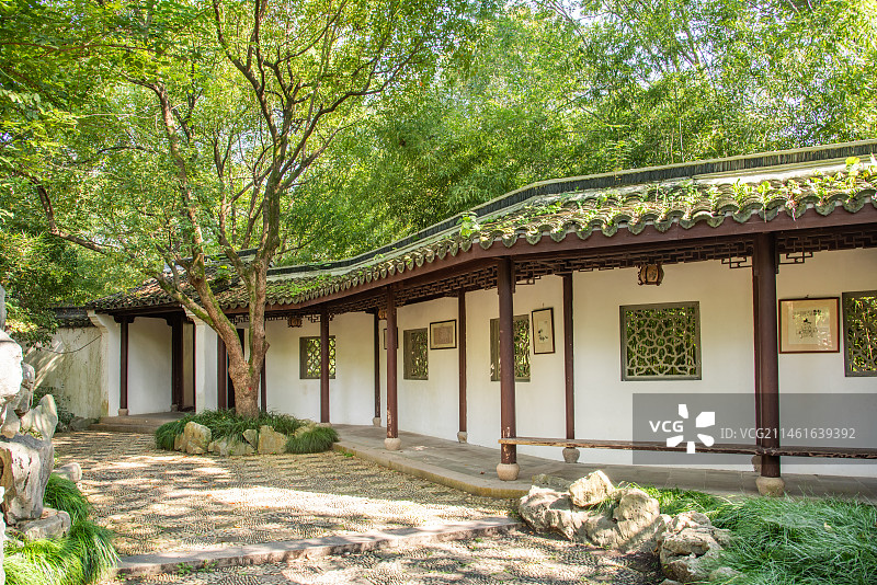 杭州 西溪湿地 高庄 江南园林 园林建筑 清代私家园林 杭州高庄 高士奇故居图片素材