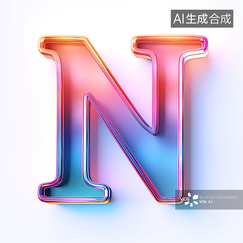 【AI数字艺术】半透明选材玻璃字体字母图片素材