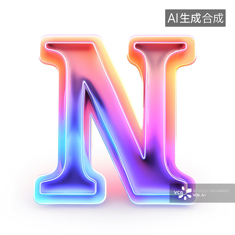 【AI数字艺术】半透明选材玻璃字体字母图片素材