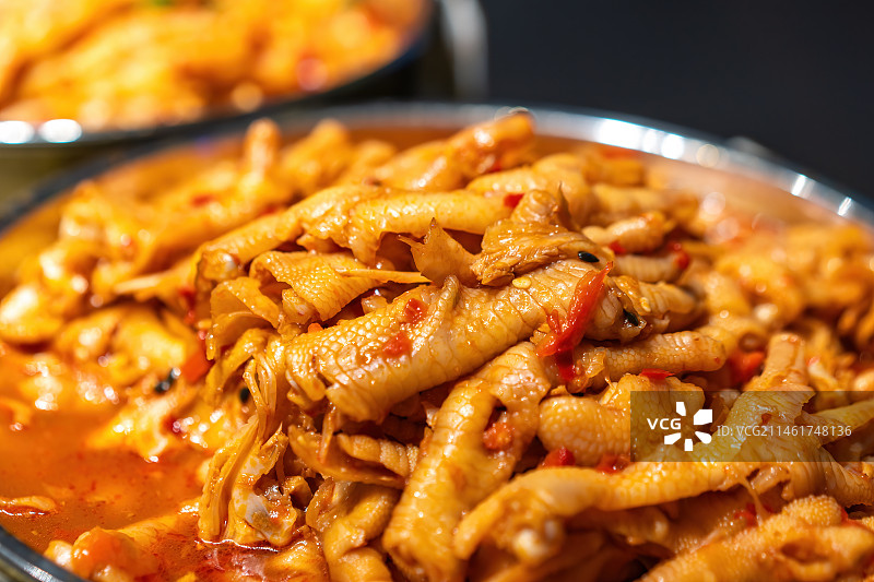 中式美食小吃香辣无骨鸡爪图片素材