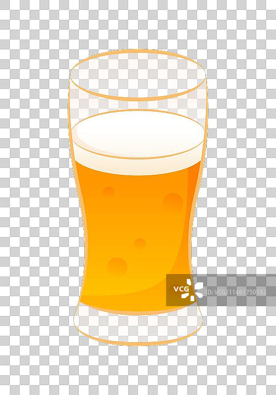 一杯啤酒插画元素图片素材