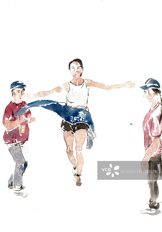 马拉松冲刺图片素材