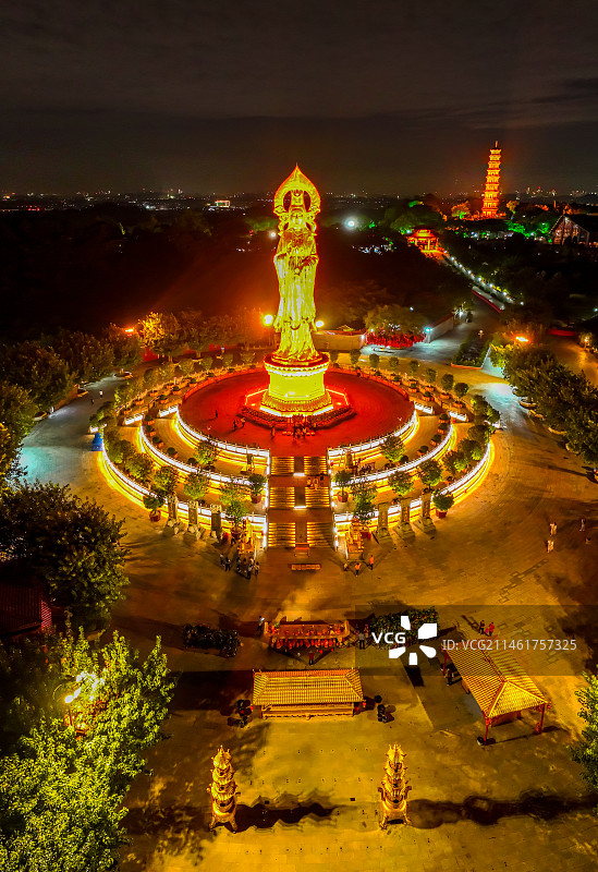 广州市番禺区莲花山风景区夜景图片素材