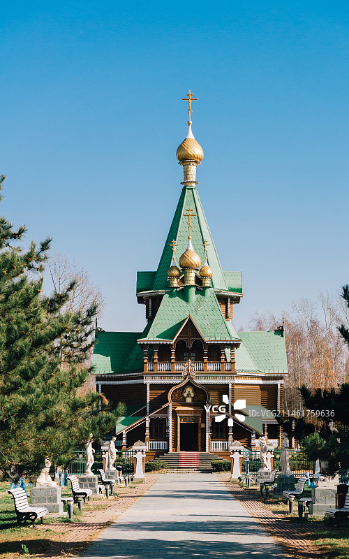 哈尔滨伏尔加庄园圣尼古拉教堂图片素材