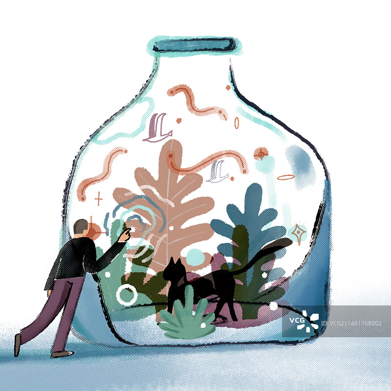 装着少年记忆的流浪瓶图片素材