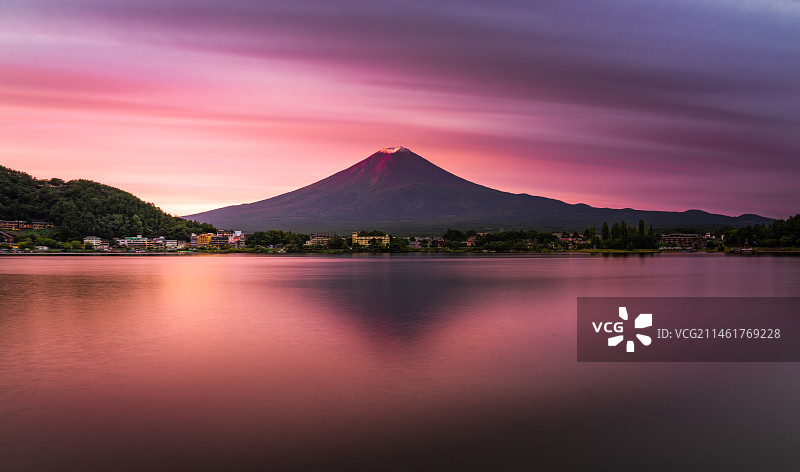 日本富士山日出朝霞图片素材
