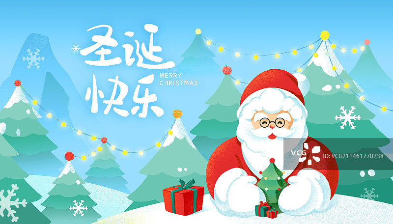 圣诞快乐节日贺卡图片素材