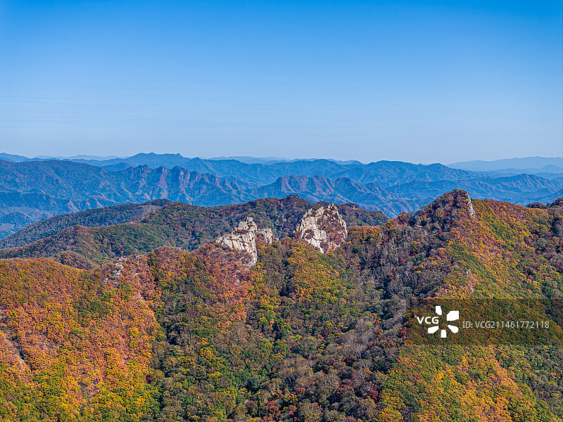大冰沟国家地质森林公园，秋季风光图片素材